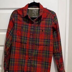 REI Red and Green Plaid Button-Down Shirt